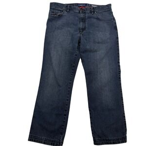 Alberto Jeans Mens 35x28 Blue Modern Fit Denim Stretch Dark Wash Pants